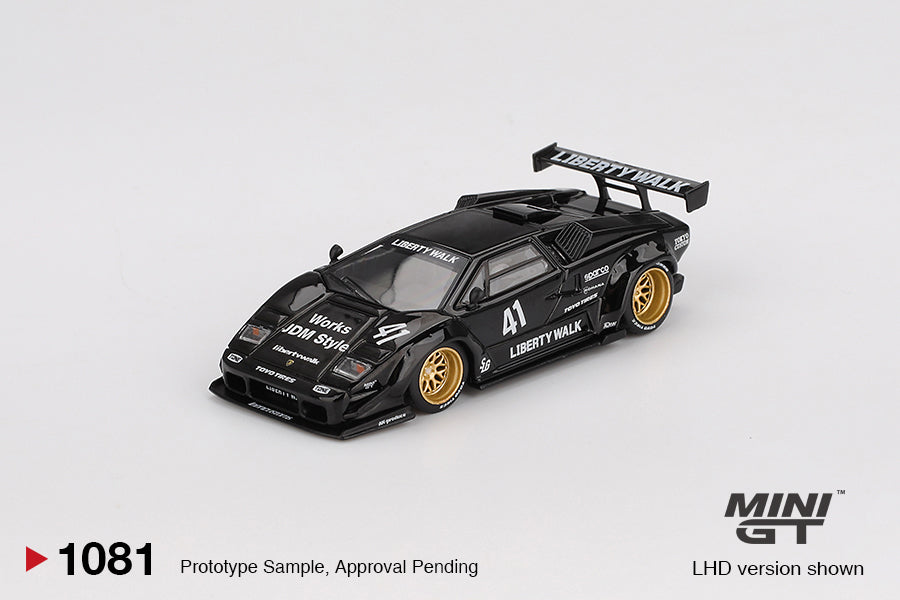 Mini GT 1081: Lamborghini Countach LB-Works Black