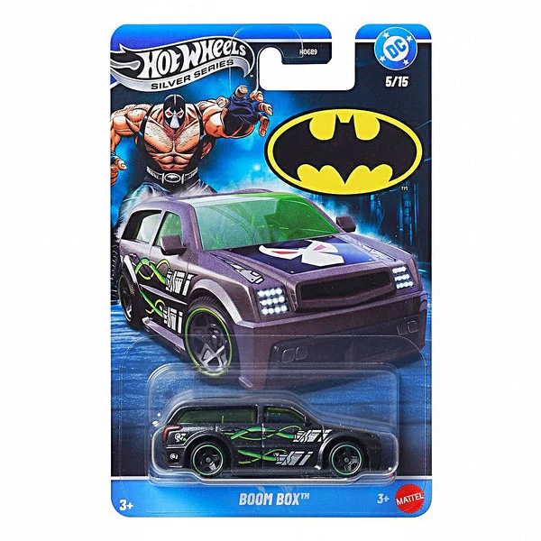 Hot Wheels 2026 DC Comics Batman-Themed Silver Celebration Series 1:64 Scale - Set Of 5 Cars indian card