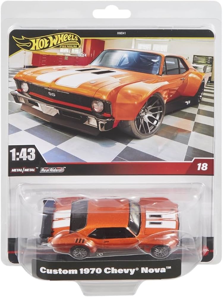 Hot Wheels Custom 1970 Chevy Nova Premium 1:43 Scale Die‑Cast Model