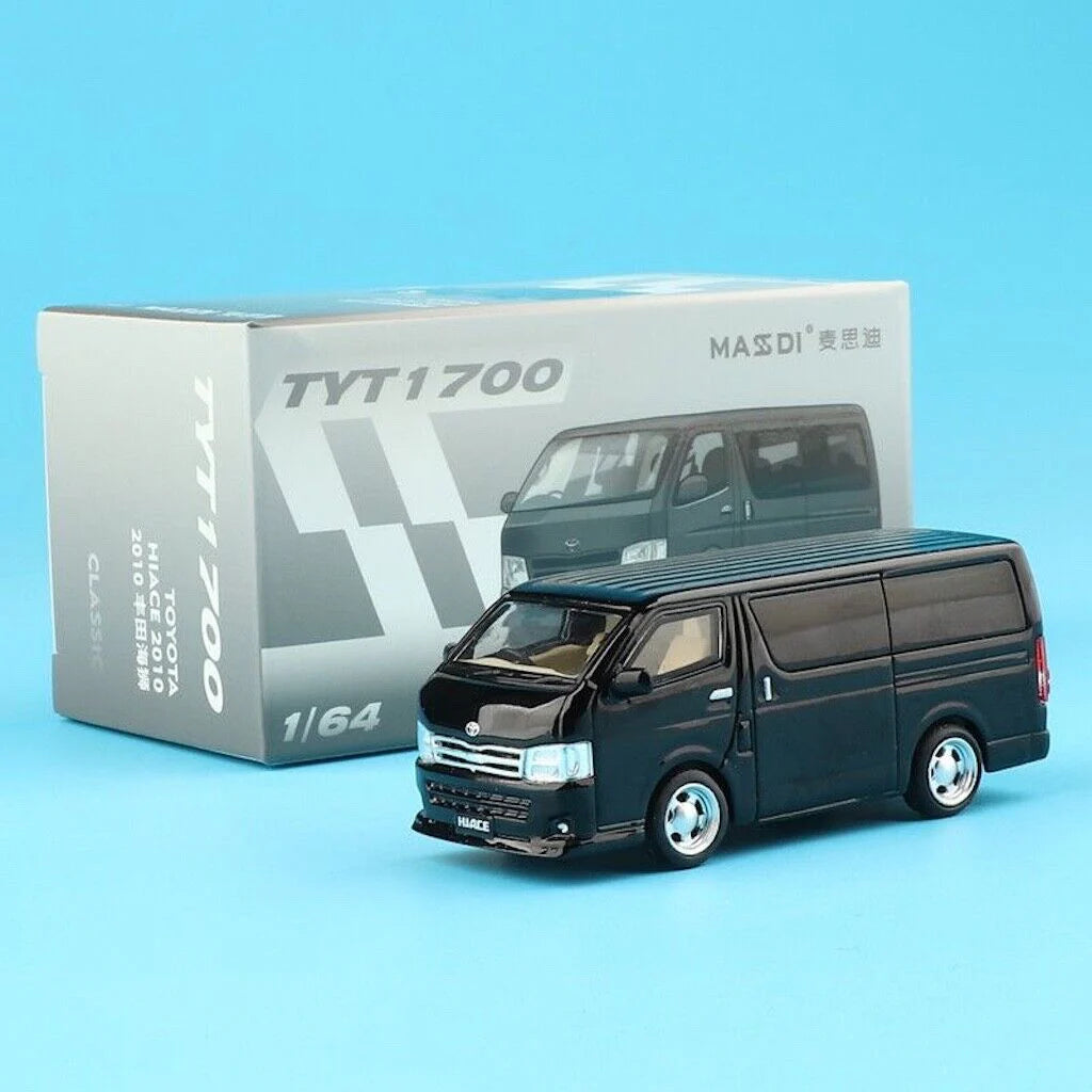 Masdi 1:64 2010 Black Hiace Mini Van MPV Sports Model Diecast Metal Car New Collection