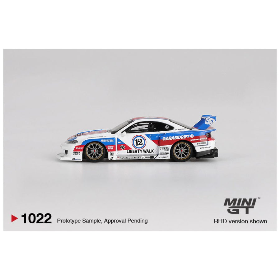 Mini GT Blister 1022 blister: Nissan LB-Super Silhouette S15 SILVIA GARASIDRIFT x LBWK 2025