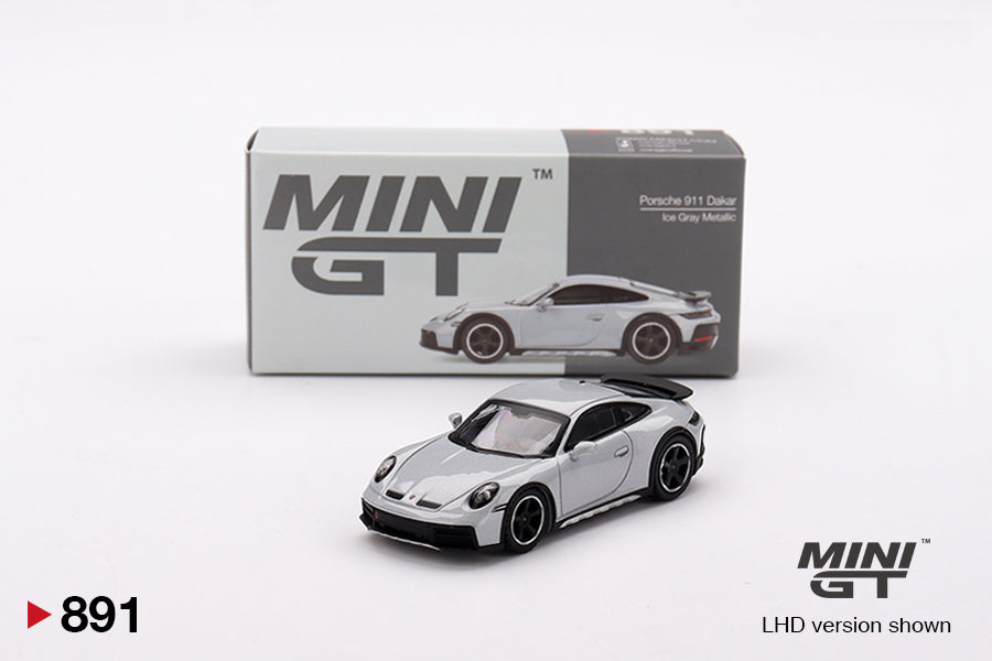 Mini GT 891: Porsche 911 Dakar Ice Gray Metallic 1:64
