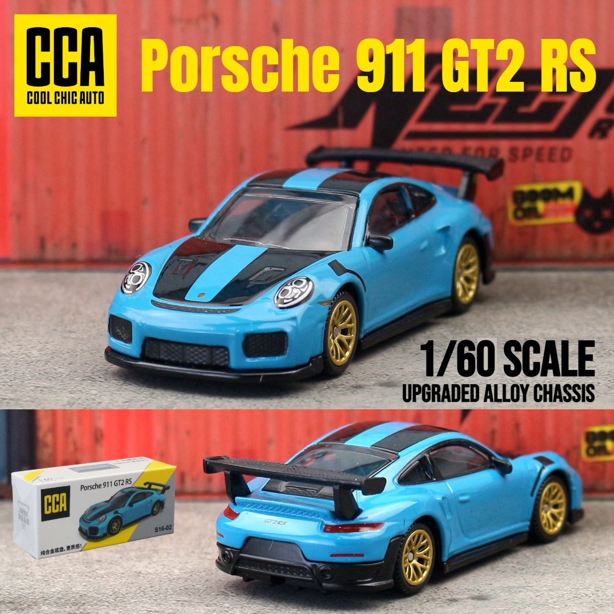 CCA S16-02 porsche 911 gt2 rs 1:64 Scale