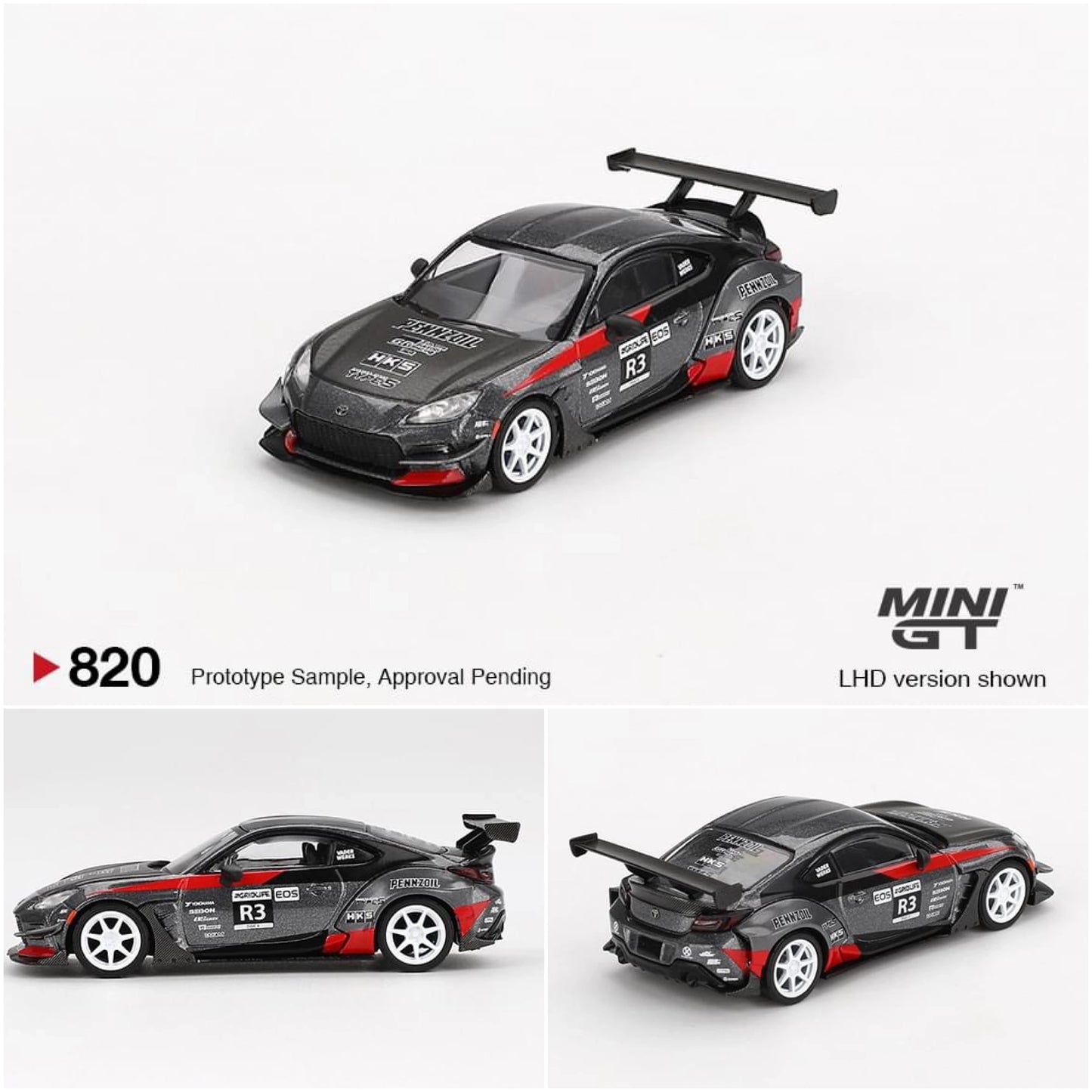 MiniGT 820 - MINI GT TOYOTA GR86 LARRY CHEN'S HKS TURBOCHARGED