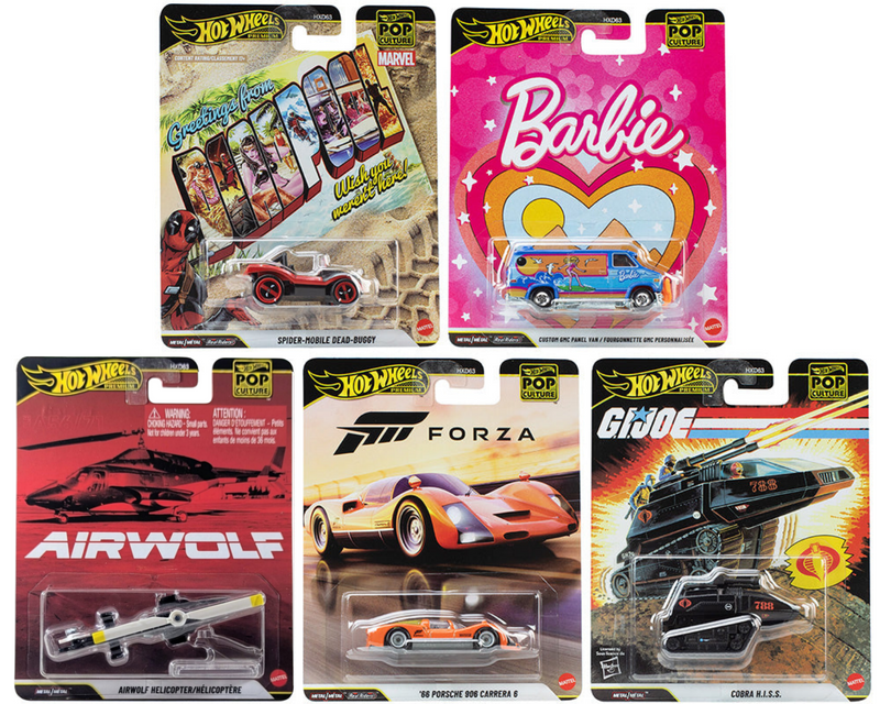 Hot Wheels 2026 Pop Culture – Set of 5 Cars indian card
