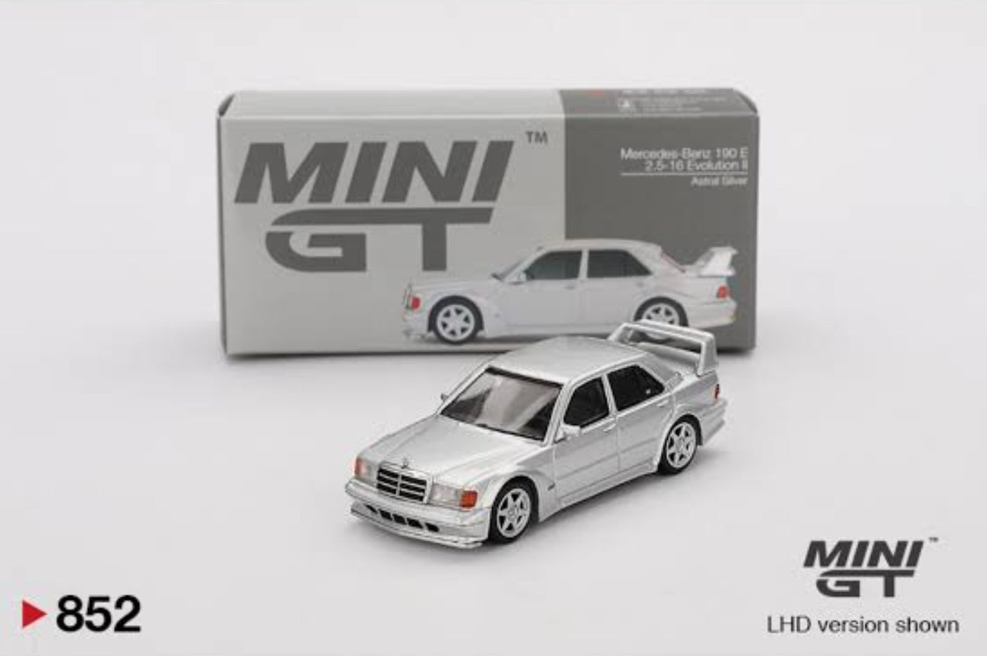 MiniGT 852 Mercedes-Benz 190E 2.5-16 Evolution II Astral Silver