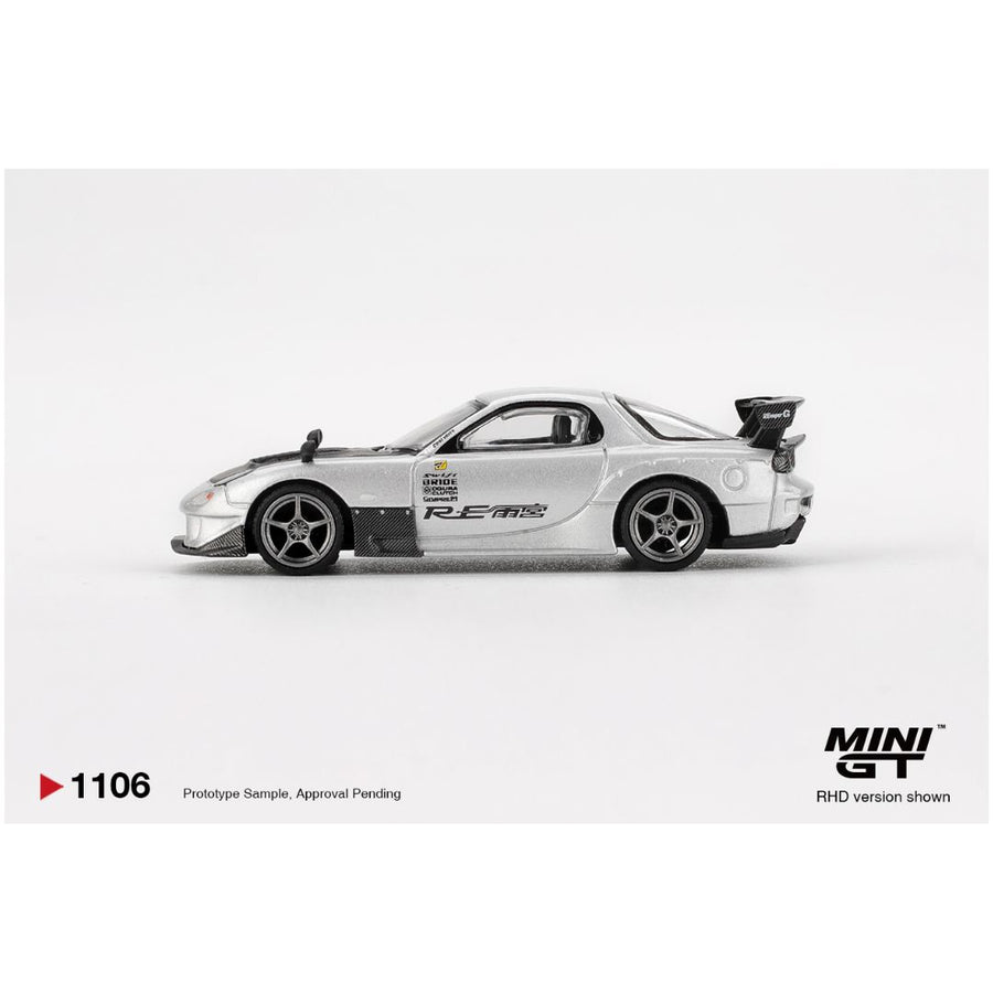 Mini GT Blister #1106 (Blister) : Mazda RX-7 RE-Amemiya Silver Metallic