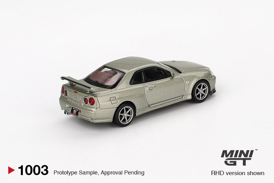 MiniGT 1003 - Nissan Skyline GT-R (R34) V-Spec II Nür Millenium Jade