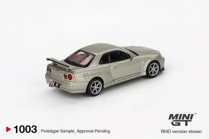 MiniGT 1003 - Nissan Skyline GT-R (R34) V-Spec II Nür Millenium Jade