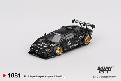 Mini GT 1081: Lamborghini Countach LB-Works Black