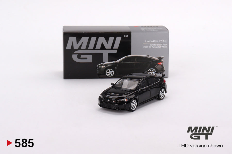 MiniGT 585 Honda Civic TYPE R 2 - Crystal Black Pearl (2023 W)/ Advan GT