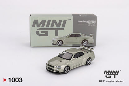 MiniGT 1003 - Nissan Skyline GT-R (R34) V-Spec II Nür Millenium Jade