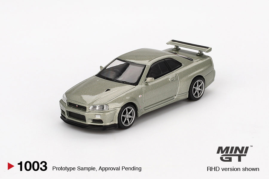 MiniGT 1003 - Nissan Skyline GT-R (R34) V-Spec II Nür Millenium Jade