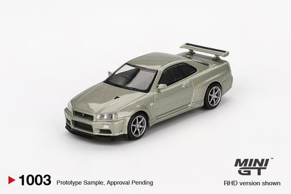 MiniGT 1003 - Nissan Skyline GT-R (R34) V-Spec II Nür Millenium Jade