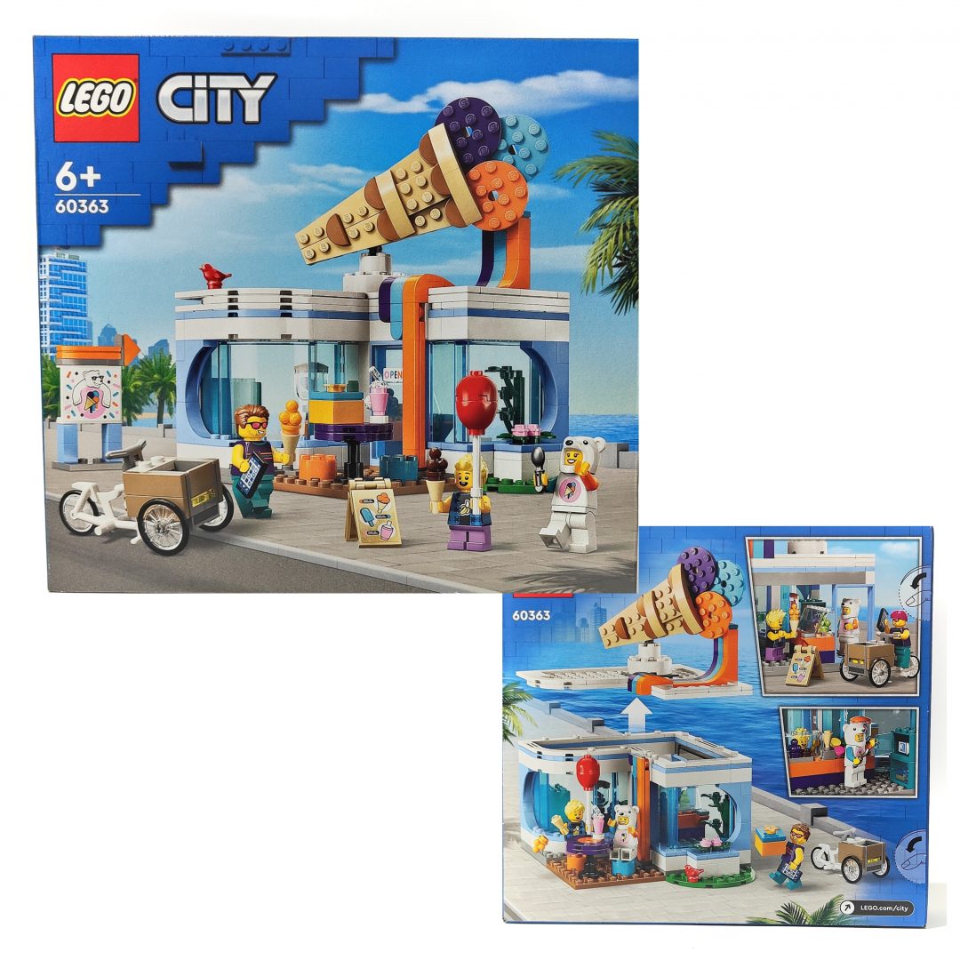 LEGO City Ice-Cream Shop 60363 Building Toy Set, Includes a Cargo Bike, 3 Minifigures and Lots of Fun Features and Accessories for Imaginative Role Play, Great Birthday Gift Idea for Kids
