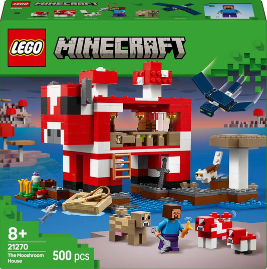 LEGO Minecraft The Mooshroom House Island Gamer Kit Toy for Kids 21270 Building Blocks Toys for 8+ Gift for Boys and Girls