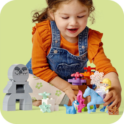 LEGO 10418 DUPLO Disney Elsa & Bruni In The Enchanted Forest Building Kit For Ages 2+