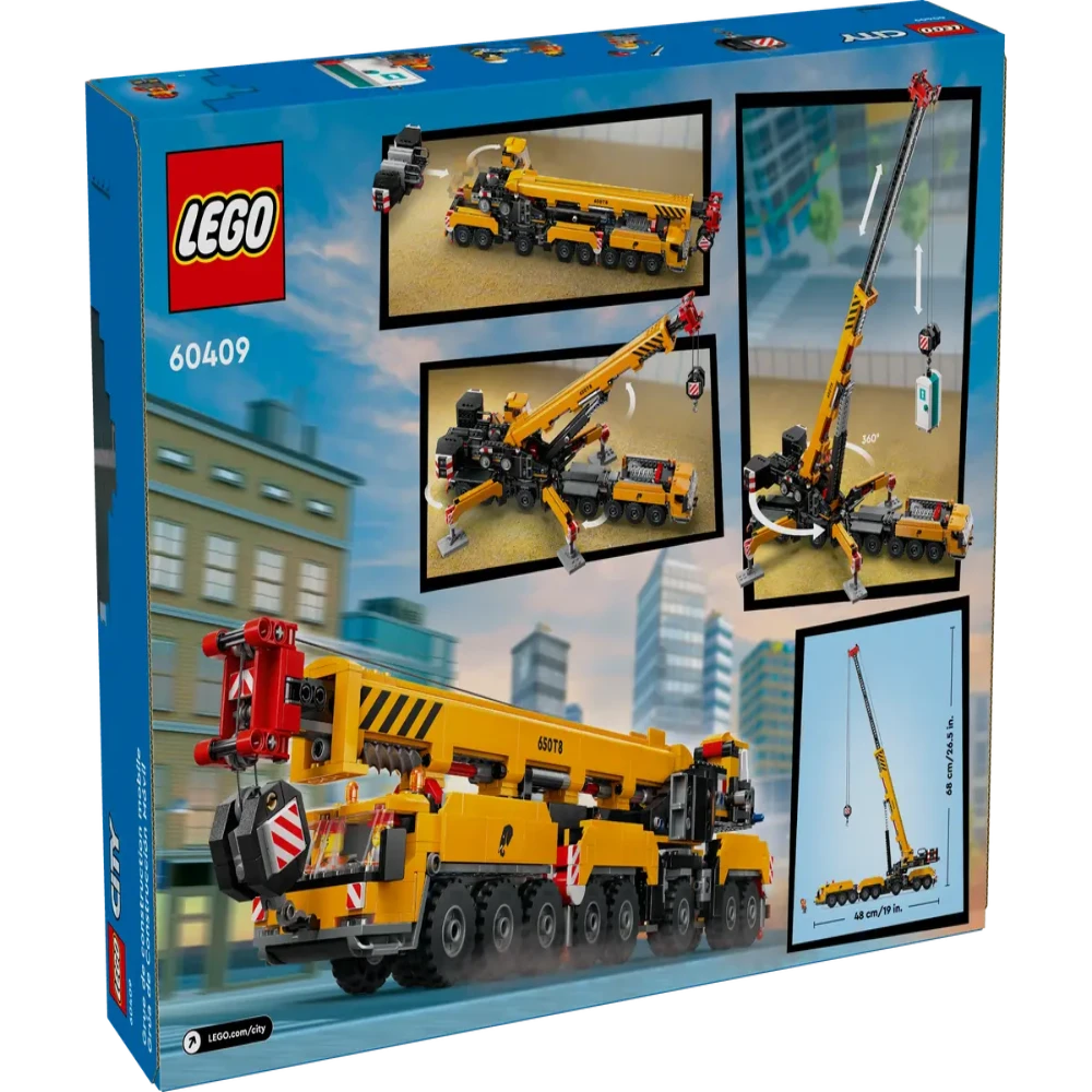 Lego 60409 City Yellow Mobile Construction Crane (1116 Pieces)
