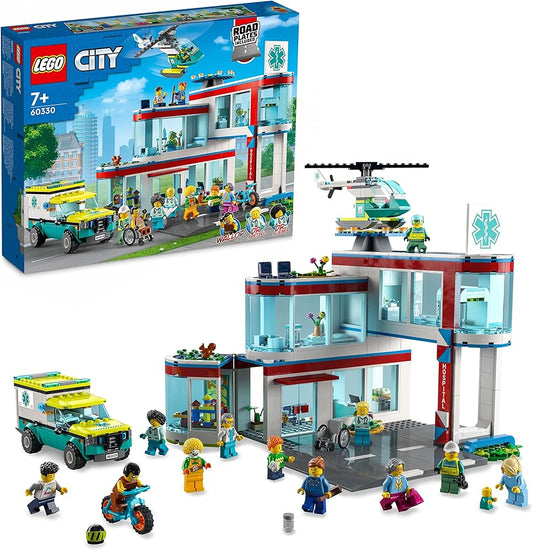 LEGO City Hospital 60330 Building Kit (816 Pcs),Multicolor