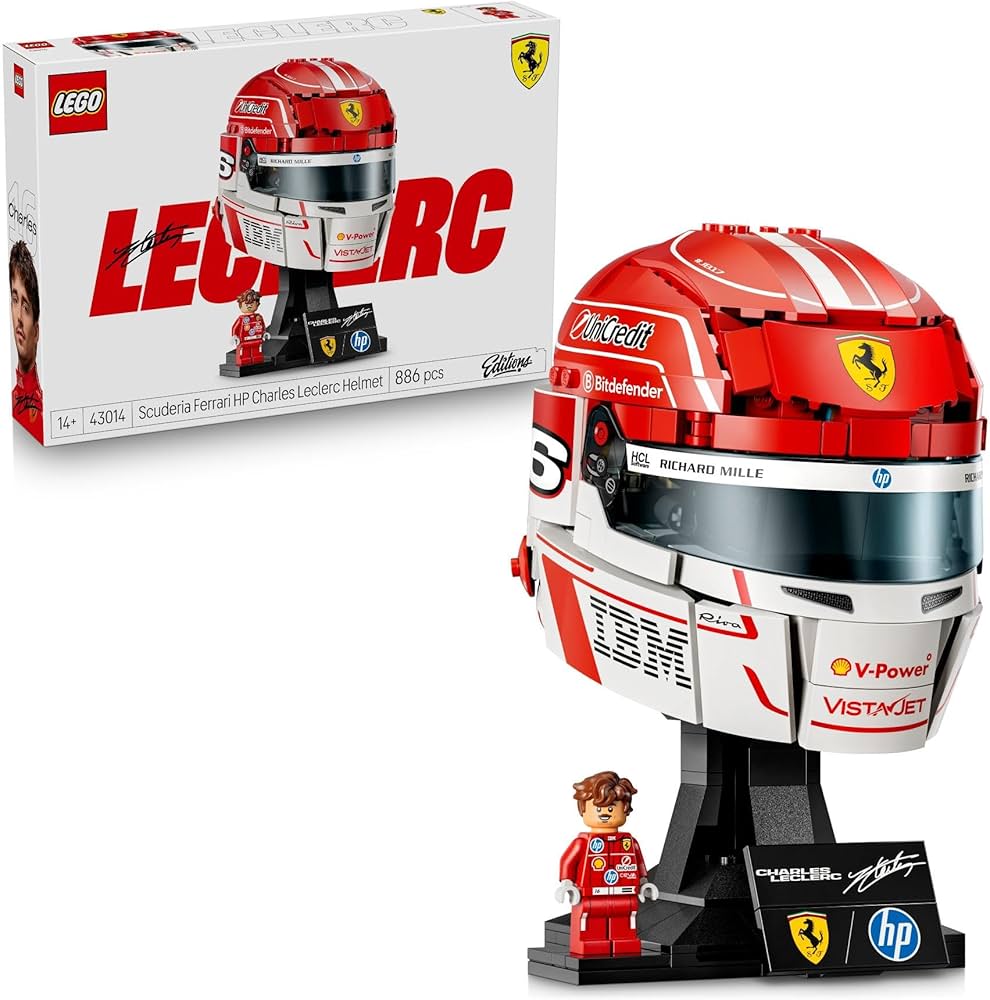 Lego 43014 Editions Scuderia Ferrari HP Charles Leclerc Helmet (886 Pieces
