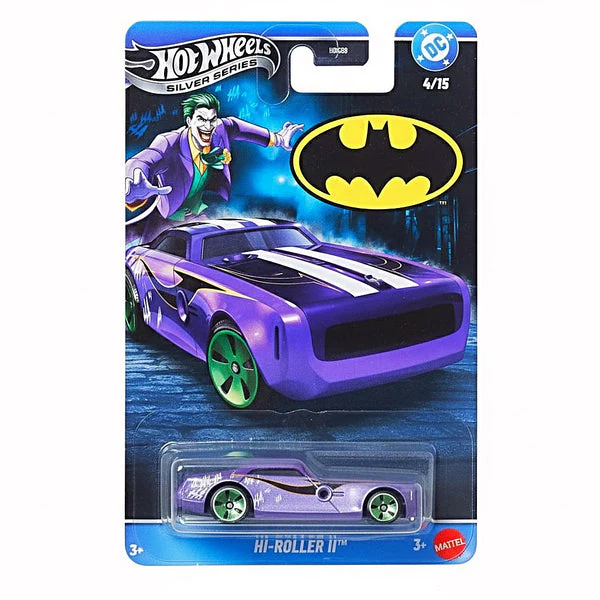 Hot Wheels 2026 DC Comics Batman-Themed Silver Celebration Series 1:64 Scale - Set Of 5 Cars indian card
