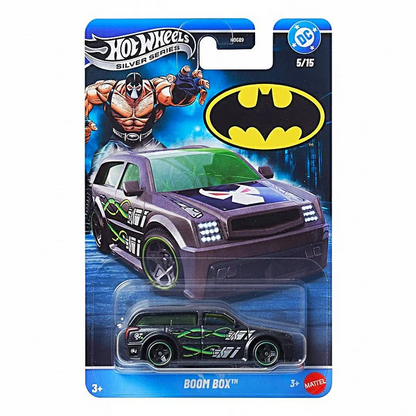 Hot Wheels 2026 DC Comics Batman-Themed Silver Celebration Series 1:64 Scale - Set Of 5 Cars indian card