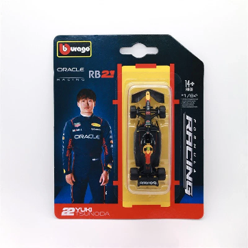 BBURAGO FORMULA RACING 1 : 64 DIECAST SCALE MODEL - ORACLE RED BULL RACING RB21 22 YUKI TSUNODA