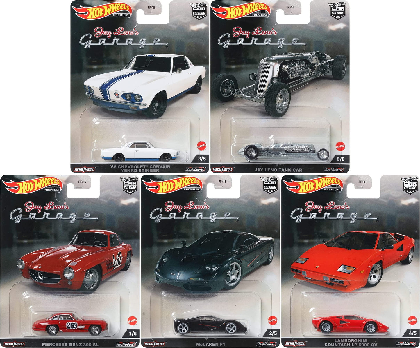 Hot Wheels Car Culture J Reno Garage Released November 2022 Set of 5