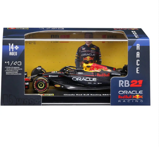 Bburago 1:43 Scale Oracle Red Bull Racing 2025 RB21 Formula 1 Car Model #1 Max Verstappen 38233V