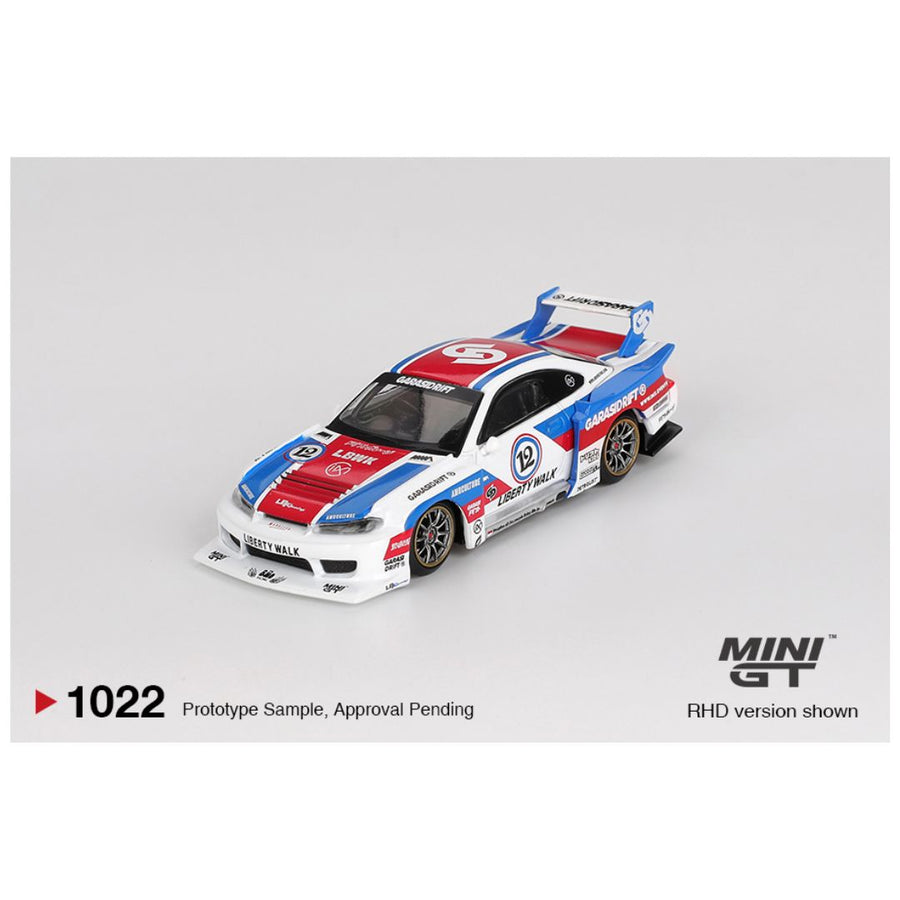 Mini GT Blister 1022 blister: Nissan LB-Super Silhouette S15 SILVIA GARASIDRIFT x LBWK 2025
