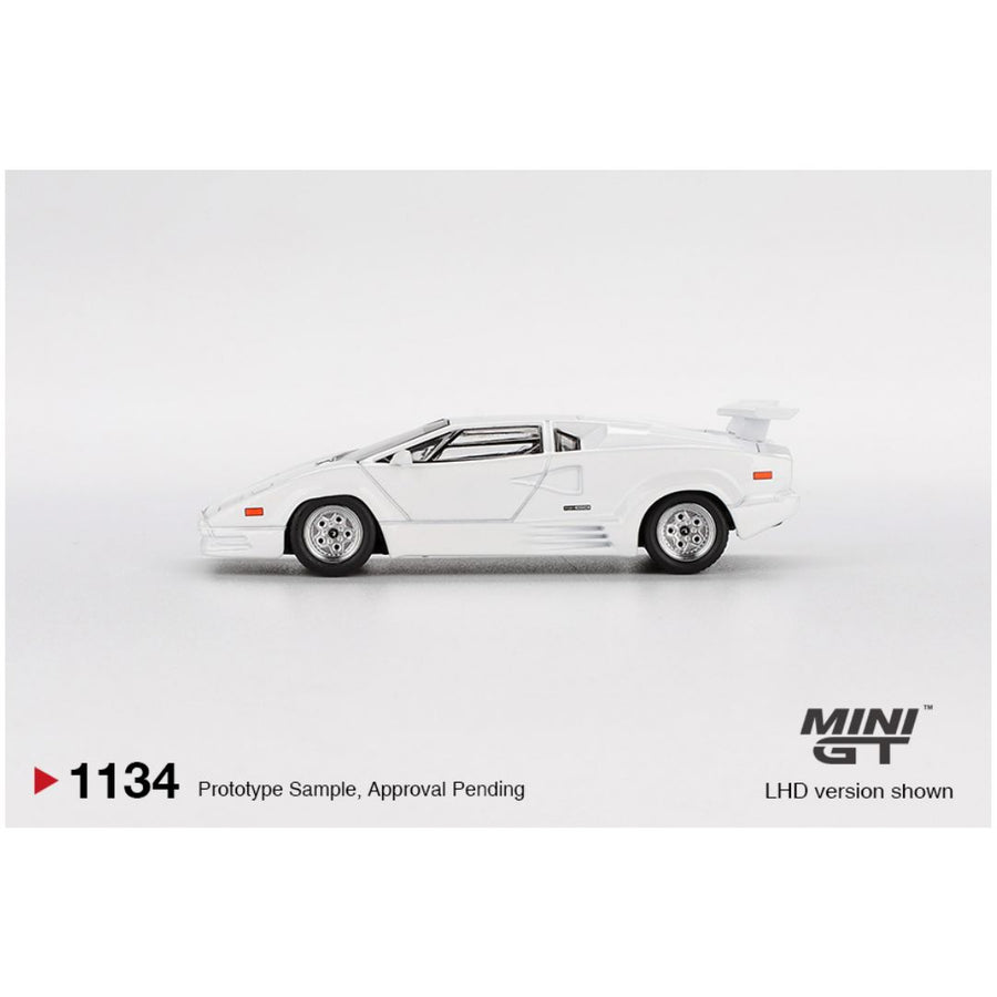 Mini GT #1134: Lamborghini Countach 25th Anniversary White