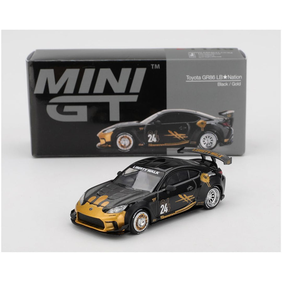 Mini GT #1149: Toyota GR86 LB★Nation Black / Gold