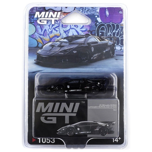 Mini GT 1053 Blister : Lamborghini LB-Silhouette WORKS MURCIELAGO GT Evo Black
