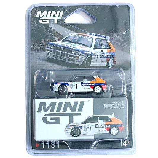 Mini GT Blister #1131: Lancia Delta HF Integrale Evoluzione #1 1993 Rallye Monte-Carlo