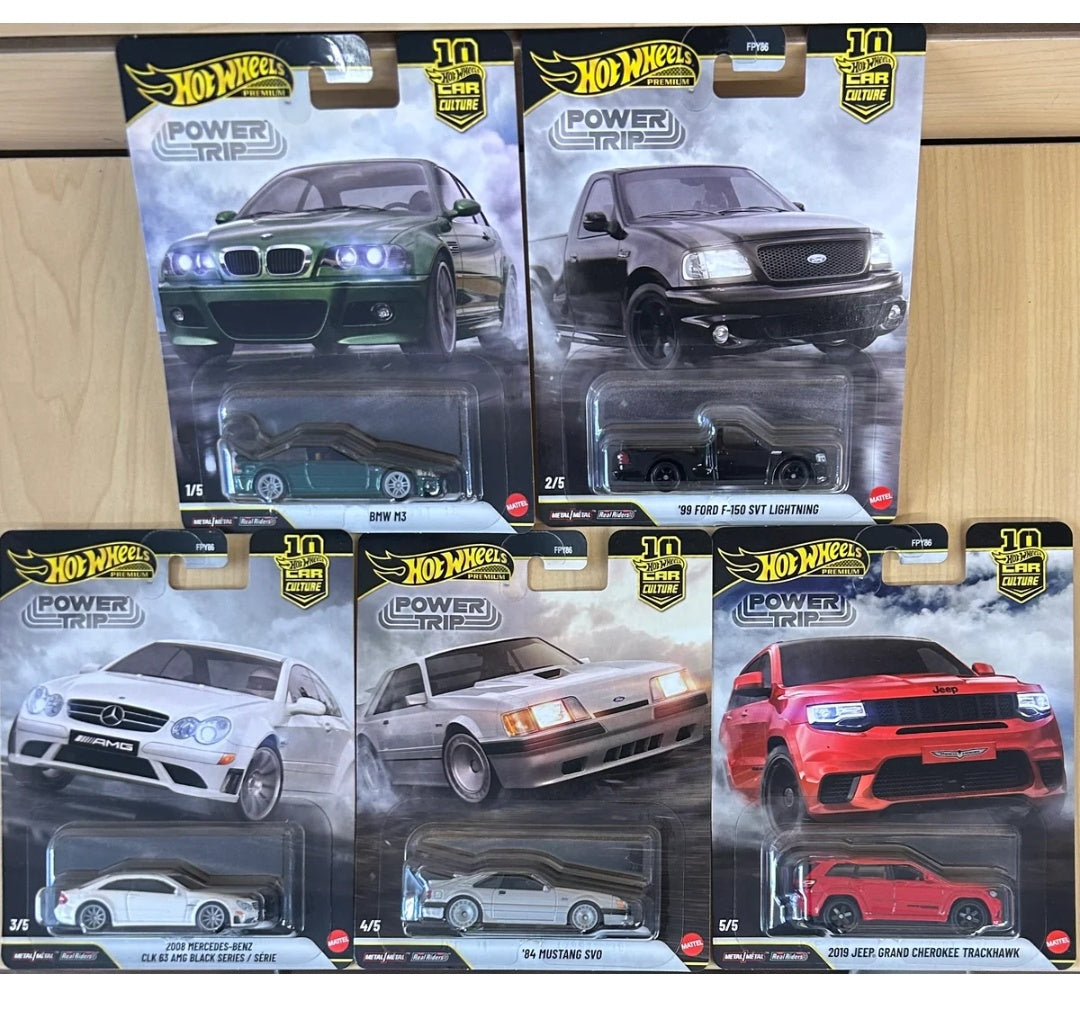 Hot Wheels 2026 Car Culture Power Trip Case R (Set of 5 Cars) indian MRP.