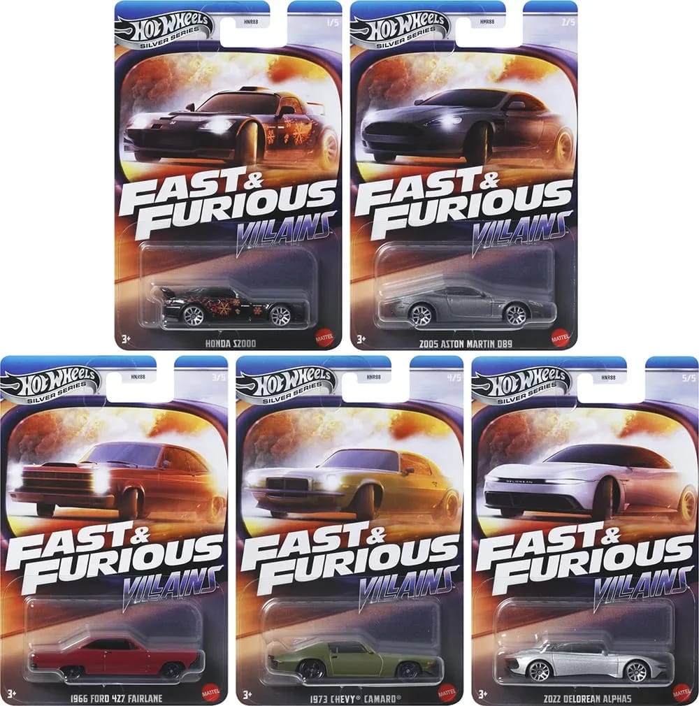 Hot Wheels Fast & Furious 2025 Mix 2 Villains Series – Premium Diecast Car Collection | Limited Edition Set pack of 5ps