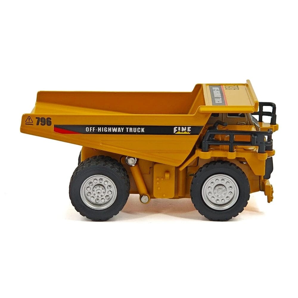 TRASPED HG4-414 1:64 Mini RC Alloy Dump Truck – 2.4GHz App Control, Lights & Music | Remote Control Construction Toy