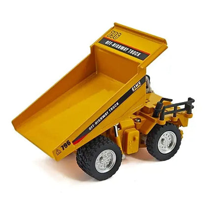 TRASPED HG4-414 1:64 Mini RC Alloy Dump Truck – 2.4GHz App Control, Lights & Music | Remote Control Construction Toy