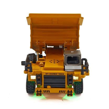 TRASPED HG4-414 1:64 Mini RC Alloy Dump Truck – 2.4GHz App Control, Lights & Music | Remote Control Construction Toy