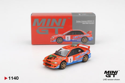 Mini GT 1140 1/64 Subaru Impreza WRC97 #1 1999 DRM Champion