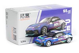 Pop Race Toyota GR86 1/64 Diecast Model Car S5-06(Blue)