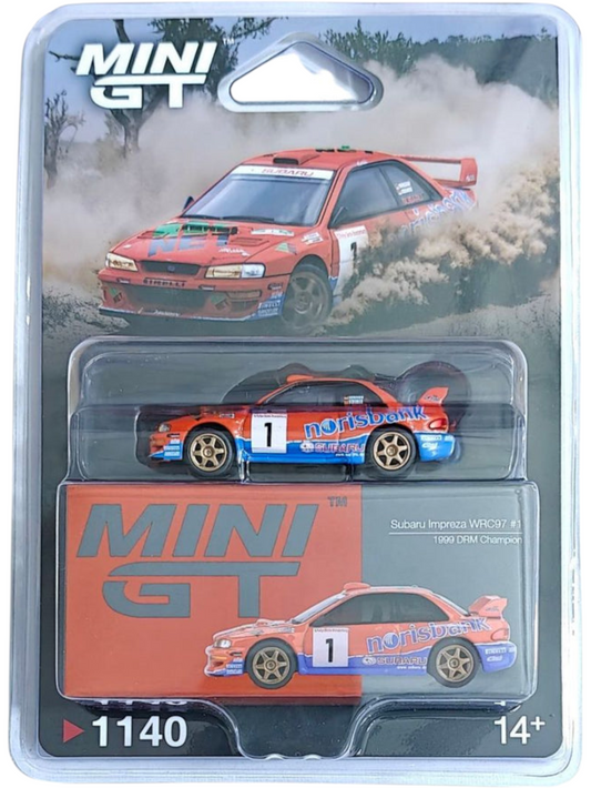 Mini GT #1140 (Blister) Subaru Impreza WRC97 #1 1999 DRM Champion