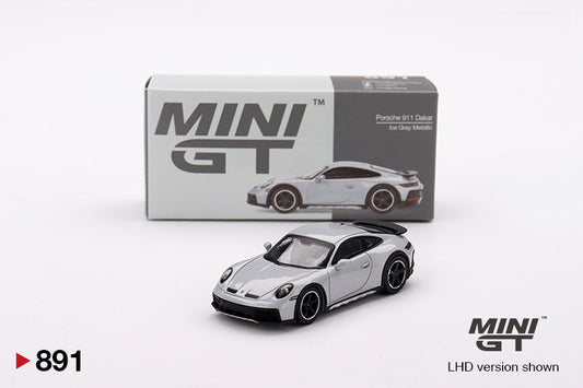 Mini GT 891: Porsche 911 Dakar Ice Gray Metallic 1:64