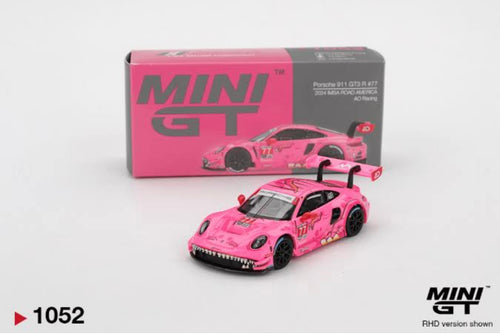 MiniGT 1052 Porsche 911 GT3 R #77 AO Racing 2024 IMSA Road America