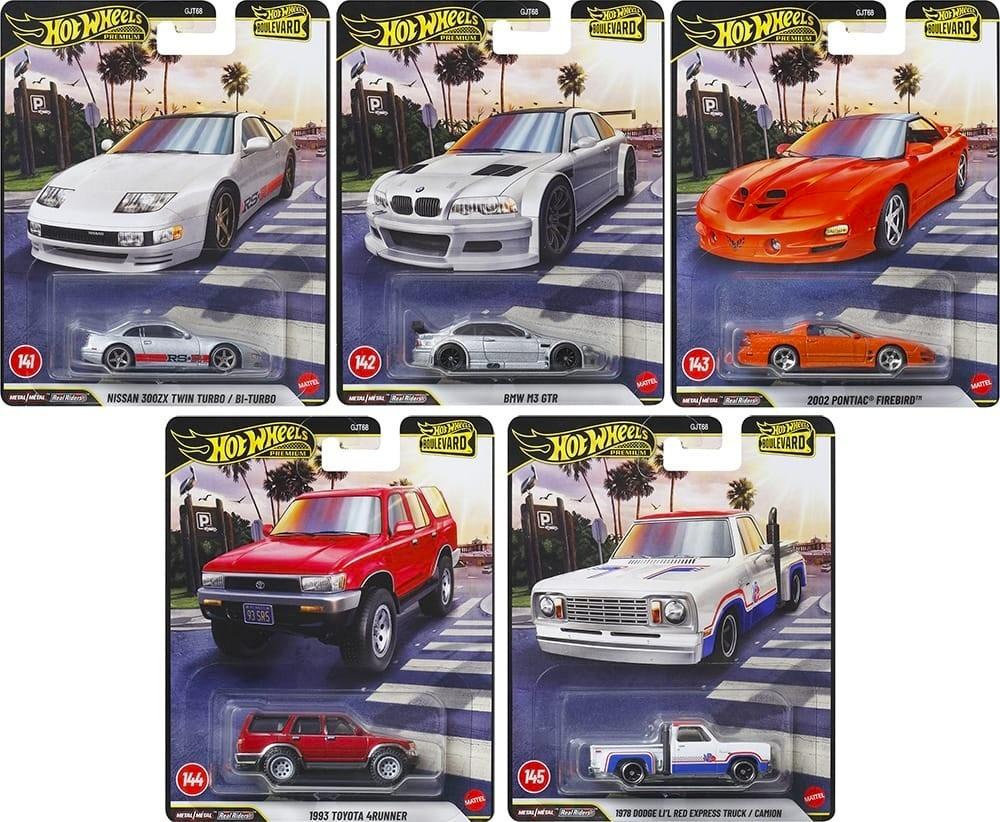 1:64 Hot Wheels Boulevard Series 2026 Car Culture Premium Pack 5 pcs GJT68-978F imported card