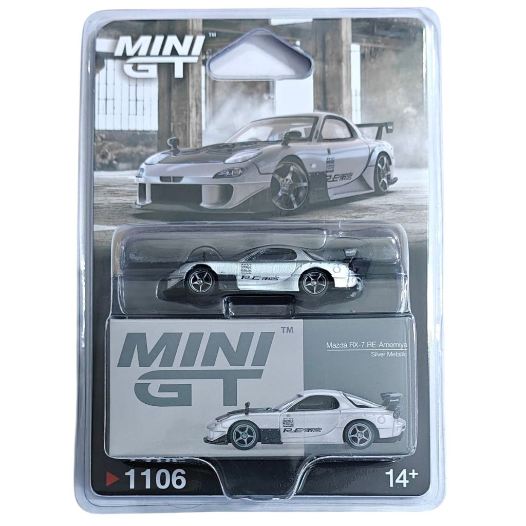 Mini GT Blister #1106 (Blister) : Mazda RX-7 RE-Amemiya Silver Metallic