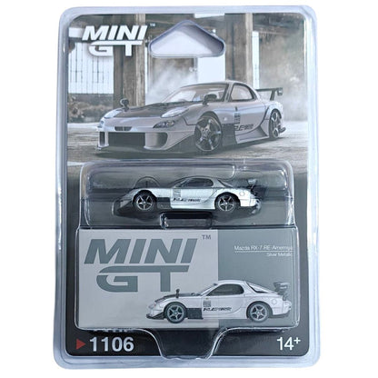 Mini GT Blister #1106 (Blister) : Mazda RX-7 RE-Amemiya Silver Metallic