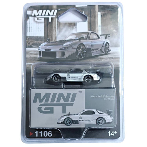 Mini GT Blister #1106 (Blister) : Mazda RX-7 RE-Amemiya Silver Metallic