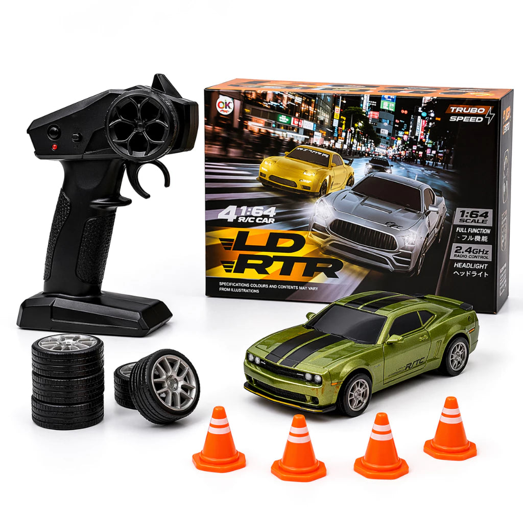 Desktop RC Drift Car Micro LD/ZERO Skala 1:64 QD 2,4 Ghz Model RX7 - GTR dan Dodge - Mobil RC Mi...
