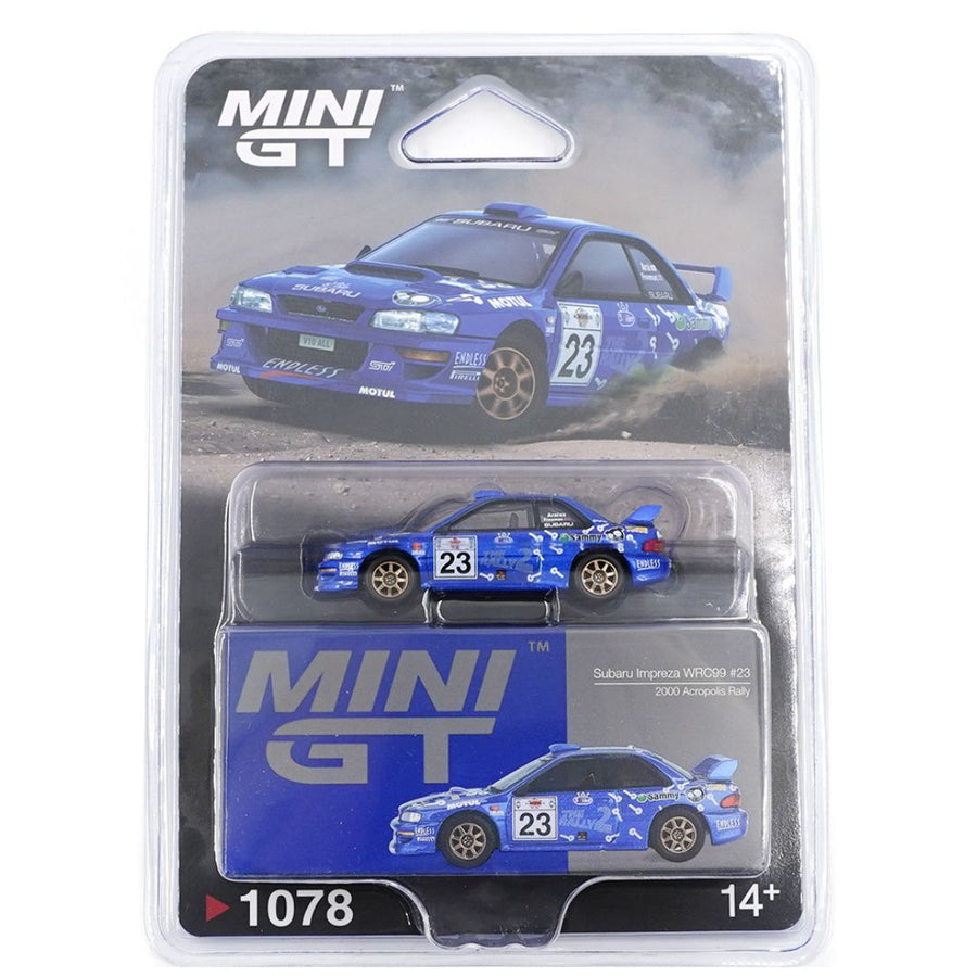 Mini GT Blister 1078: Subaru Impreza WRC99 #23 2000 Acropolis Rally